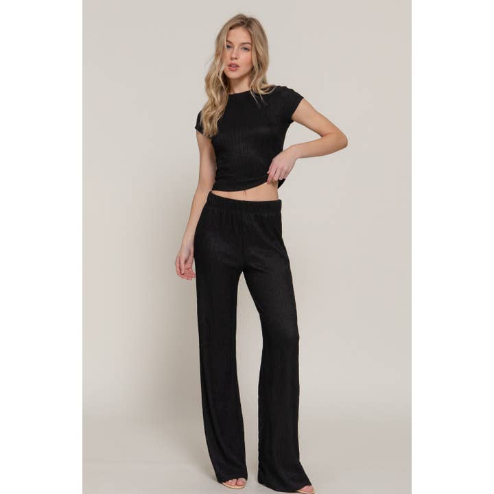 Style Up - Wholesale Top & Pant Set (NOT Loungewear) - Women's - CROP TOP AND FLARE PANTS SET2