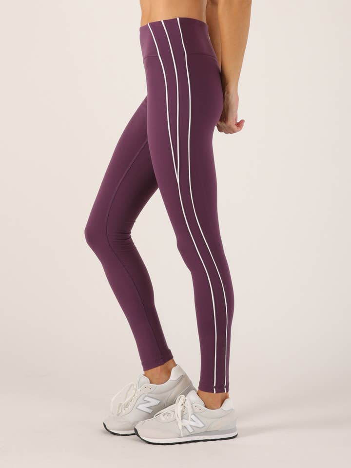 Power Stride Legging: Blackberry Jam for wholesale by Glyder