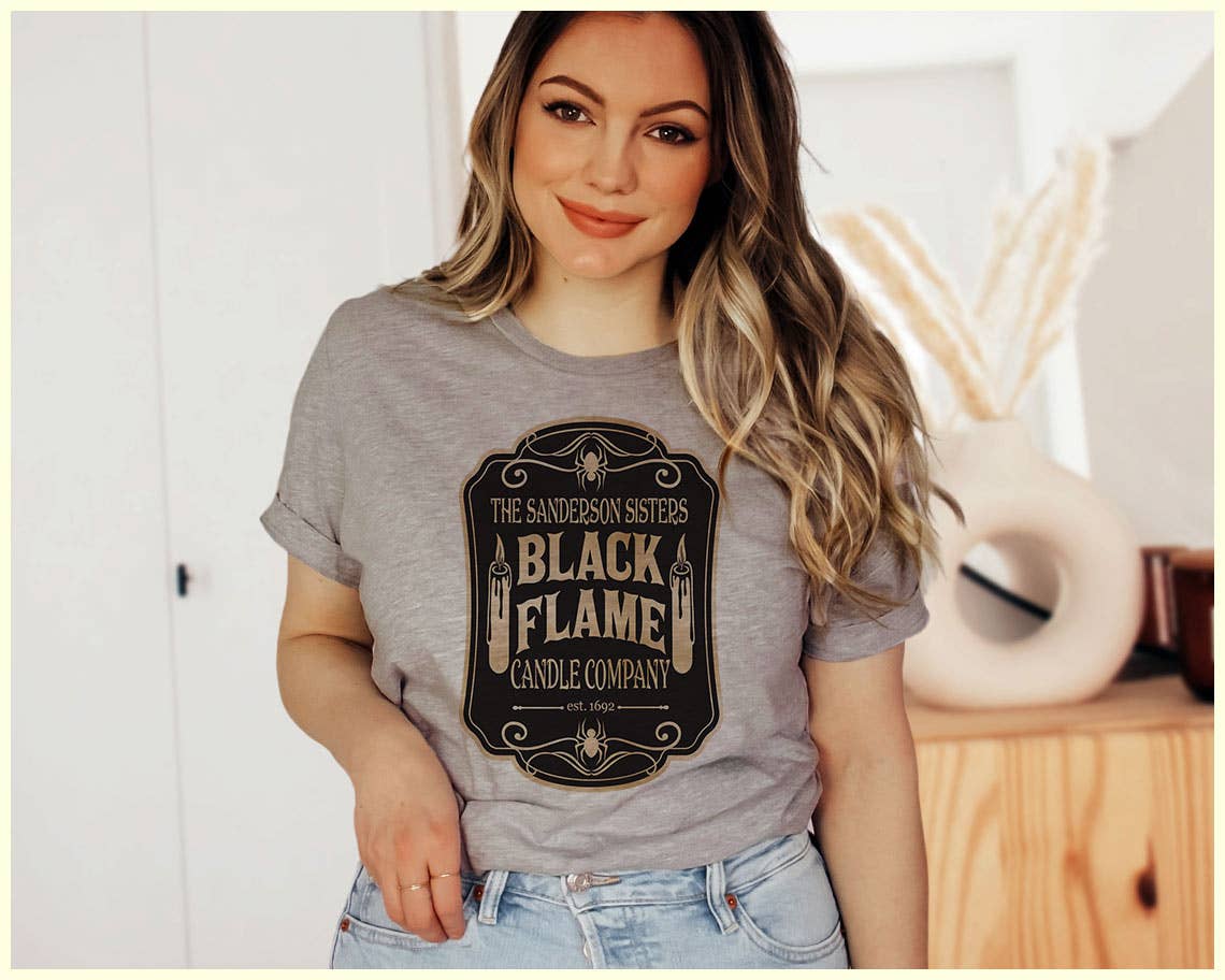House Of Rodan - Wholesale T-Shirt (Graphic) - Women's - The Black Flame - Hocus Pocus Halloween Fall T-Shirt1