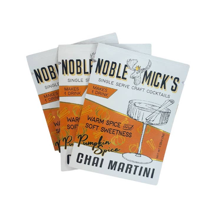 Noble Mick's - Craft Beverage Company - Wholesale Cocktail Mix/Syrup - Pumpkin Spice Chai Martini Single Serve Craft Cocktail2
