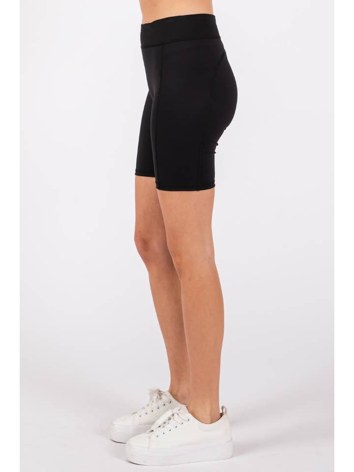 ZiA Apparel - Wholesale Athletic Shorts - Women's - YOGA COMPRESSION HIGH-RISE BIKER SHORTS