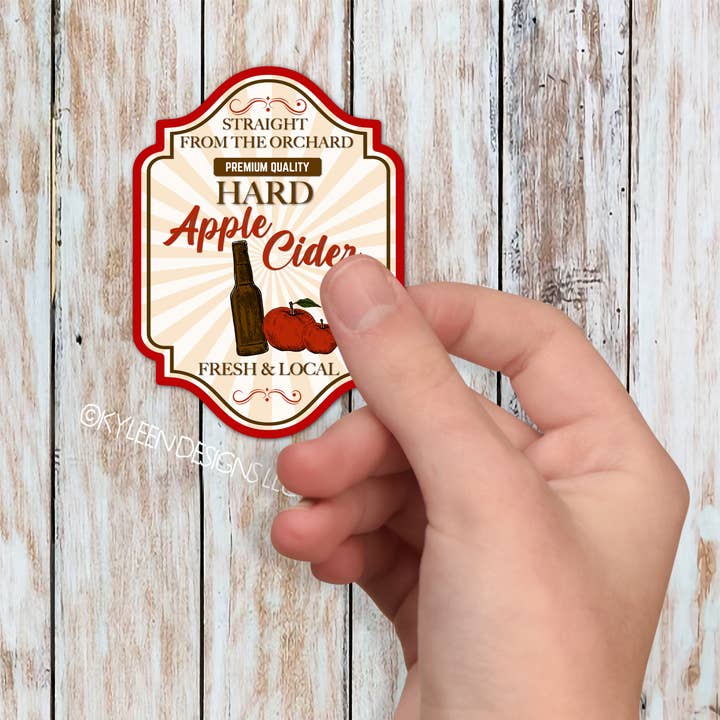 Apple Cider Die Cut klistermärke för wholesale av Kyleen Designs