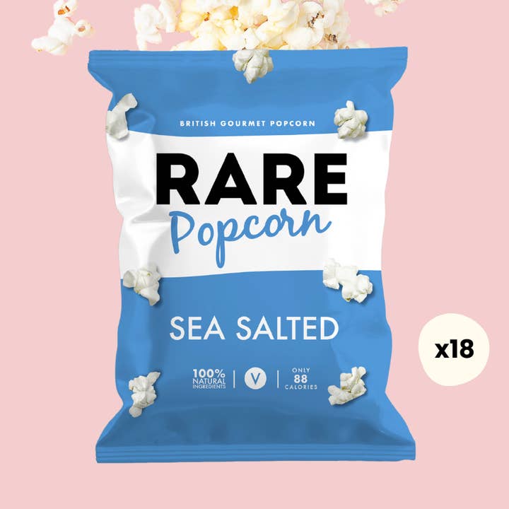 RARE Sea Salted Popcorn Case Case of 18 | Vegan, Natural for wholesale by RARE Popcorn