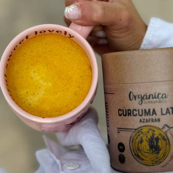 Orgánica Superfoods SL – wholesale Protein/superfood powder – Turmeric Latte w/ Organic Saffron - 100g2