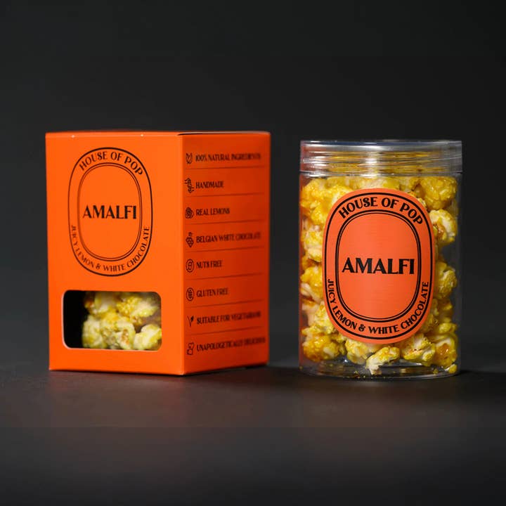 Amalfi Artisan Popcorn (Juicy Lemon & White Chocolate) for wholesale by HOUSE OF POP