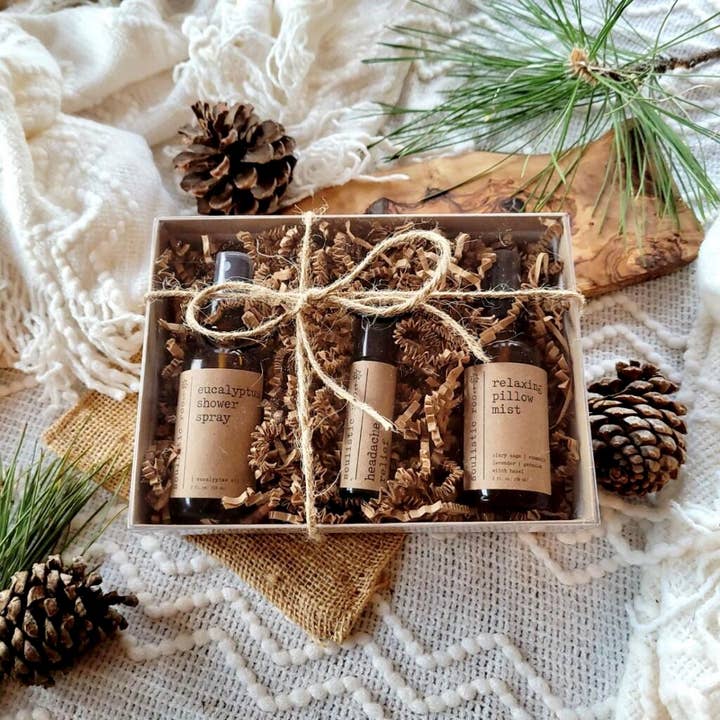 Soulistic Root - Essential Oils & Self Care Gifts - Wholesale Bath & Body Set - Best Sellers Trio | Relaxing Spa Gift Set for Women