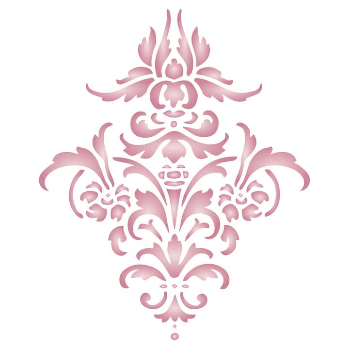 Flower Damask Stencil | Reuseable | Mylar | 4 sizes for wholesale by Craft Kreatively