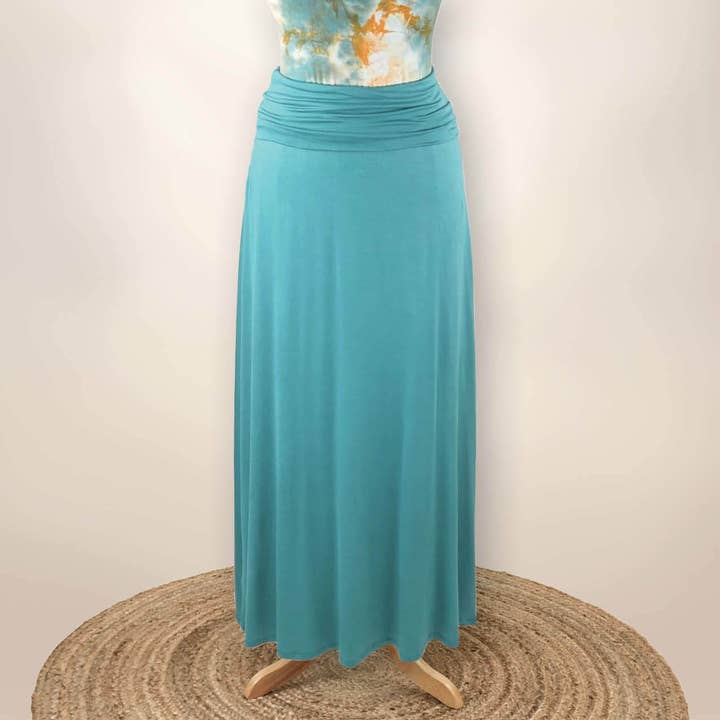 Turquoise Lisa S/M Maxi Skirt for wholesale by ReLoved by Honey and Me featuring Simply Saguaro