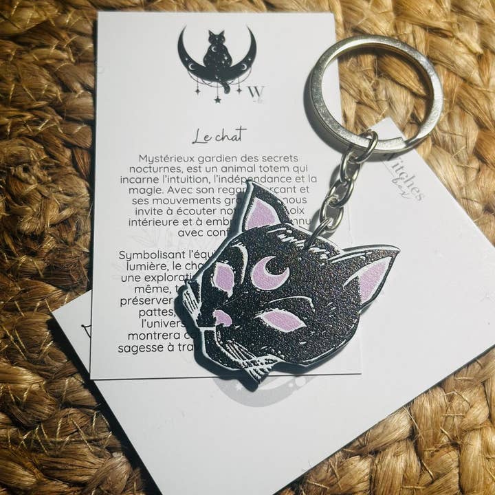 Witches box – Engroshandel Nøglering - Unisex – Cat totem dyr nøglering2