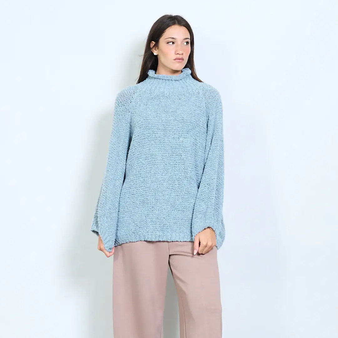 AMELÉ - Vente Pull en maille – femme - Pull douillet avec col doux1