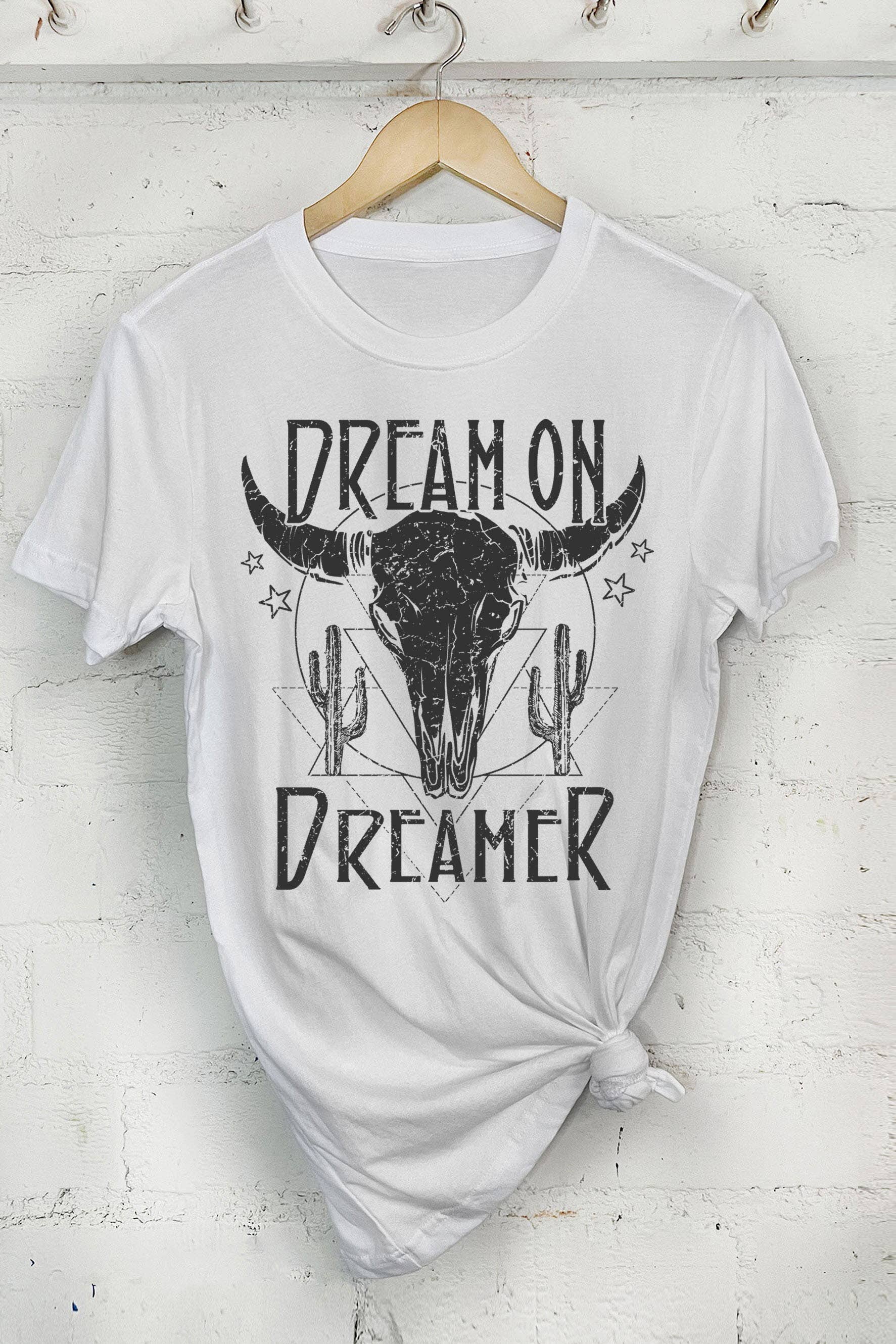 Rustee Clothing - Wholesale Screen Printed T-Shirt - Women's - DREAM ON DREAMER0