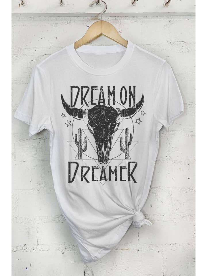 Rustee Clothing - Wholesale Screen Printed T-Shirt - Women's - DREAM ON DREAMER