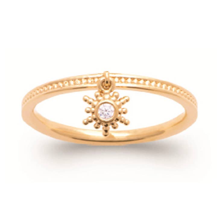 Sollys Dingle 18K Guld belagte Ring Cubic Zirconia for engroshandel hos Jewelry Private Label