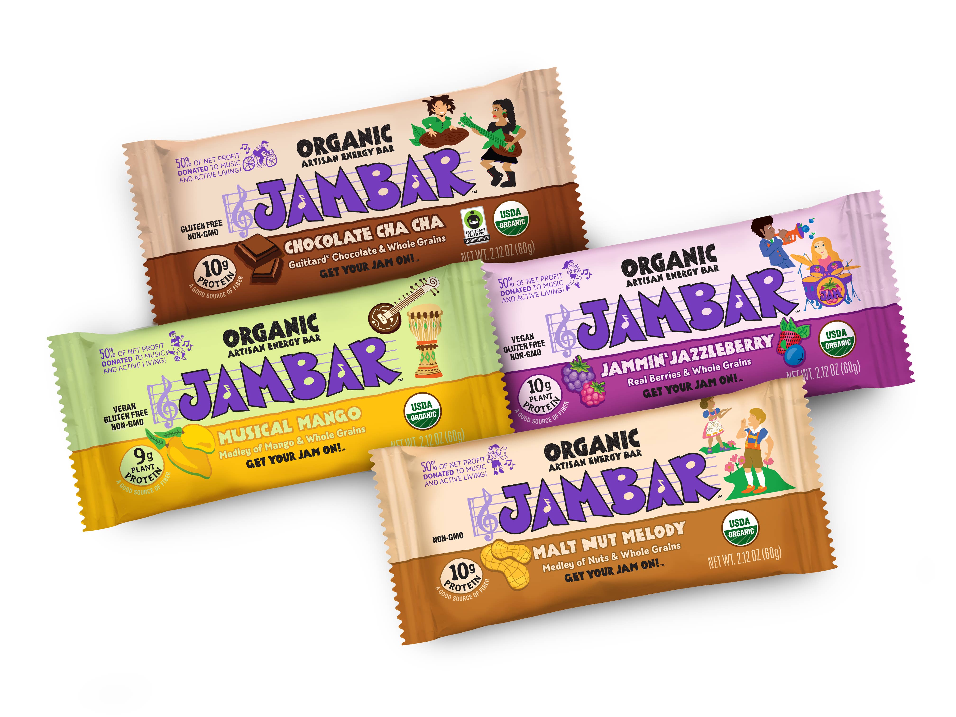 JAMBAR - Wholesale Snack Bar - JAMBAR Organic Energy Bar Variety Pack2
