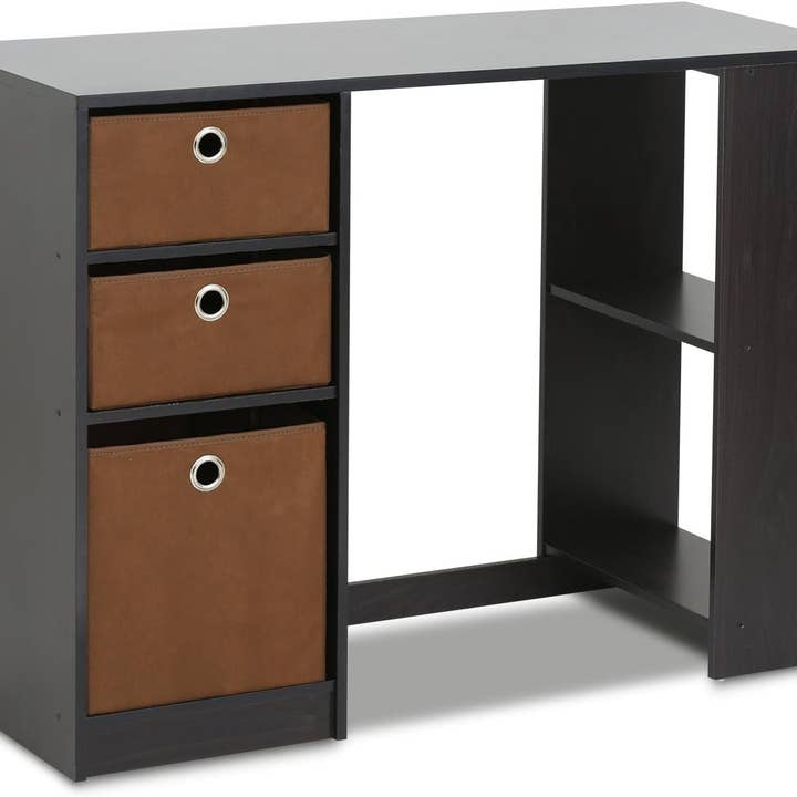 ShipItFurniture - Wholesale Desk Set - Space-Saving Espresso Computer Writing Desk with Storage