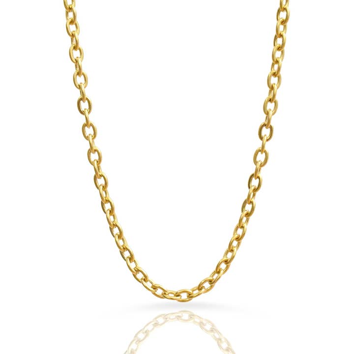 GENEVIEVE GOLD CABLE CHAIN NECKLACE for wholesale by MAI DESIREE