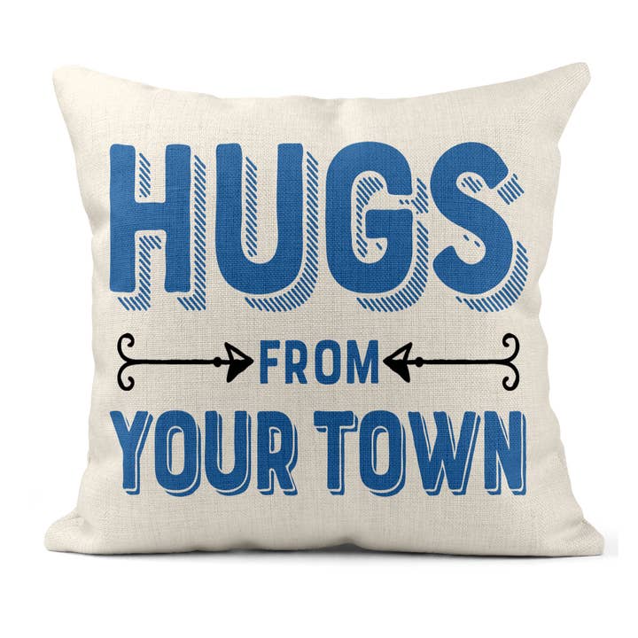 Rock Scissor Paper - Wholesale Throw/Decorative Pillow - Personalized City Square Pillow, Hugs Name Drop Design2