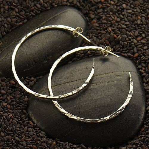 Fair-Trade-Reifen, gehämmert, silberfarben, 3,8 cm für den Großhandel von Style Coop