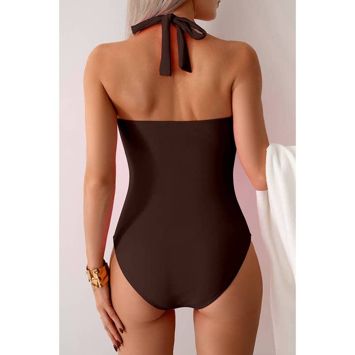 Elings - Vendita all'ingrosso Costume intero - Donna - Costume intero con scollo a V all'americana arricciato senza schiena5