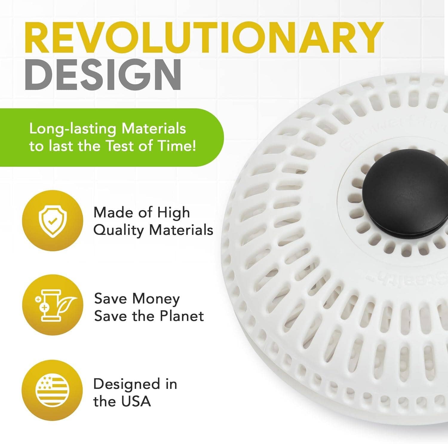 TubShroom - Wholesale Sink Strainer/Stopper - ShowerShroom Stealth Shower Hair Drain Catcher - Hair Stopper for Shower Drain, Bathtub, and Bathroom Sink1