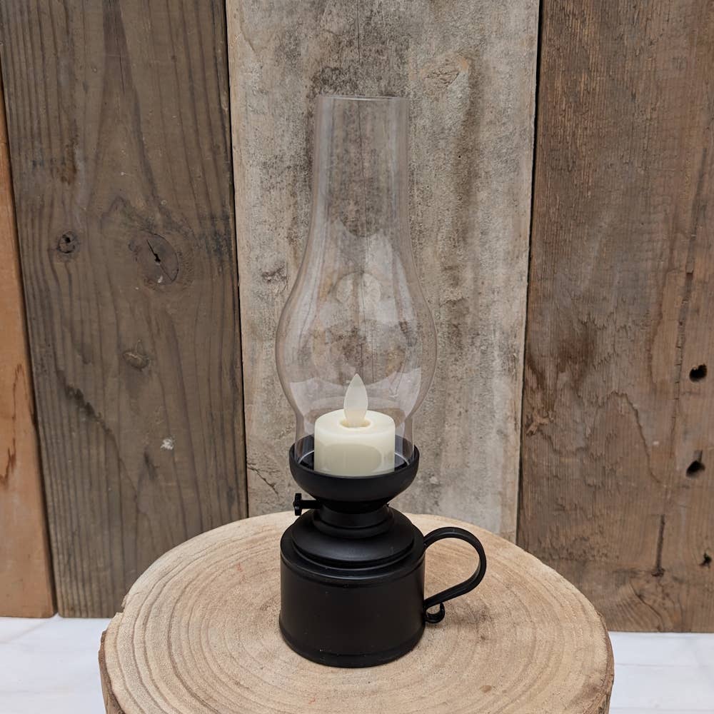 A.T. Imports - Wholesale Lantern - LED Black Old Fashioned Handled Lantern2