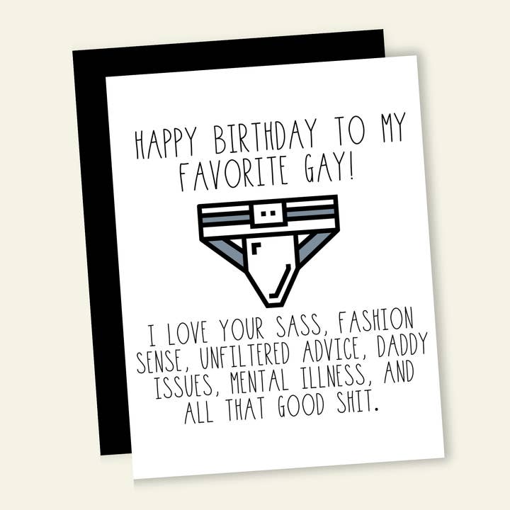 That’s So Andrew - Wholesale Birthday Card - Favorite Gay - daddy issues | Pride Birthday Greeting Card