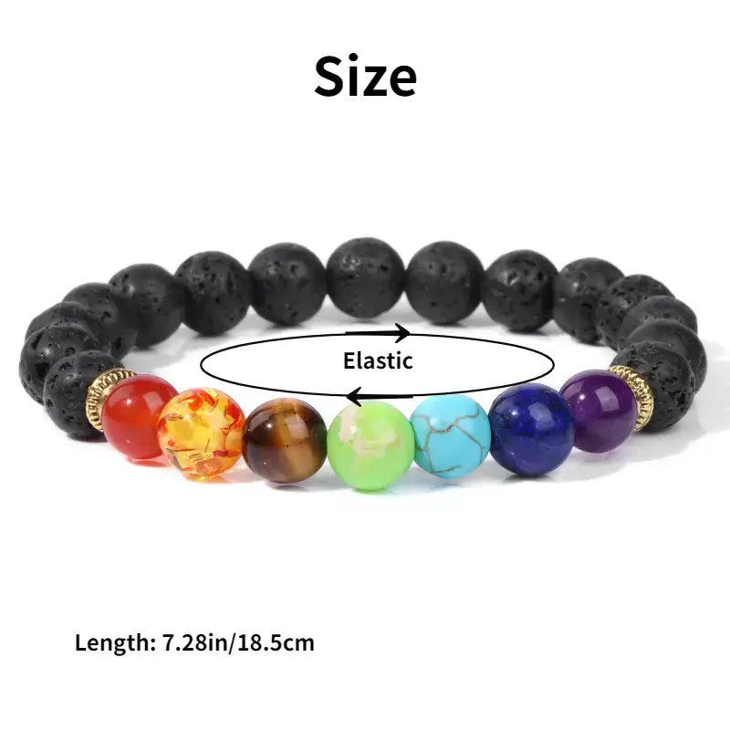 Magnifique Hearts - Vendita all'ingrosso Bracciale con perline - Braccialetto Chakra: Chakra Beads, unisex Positive Vibes Energy1