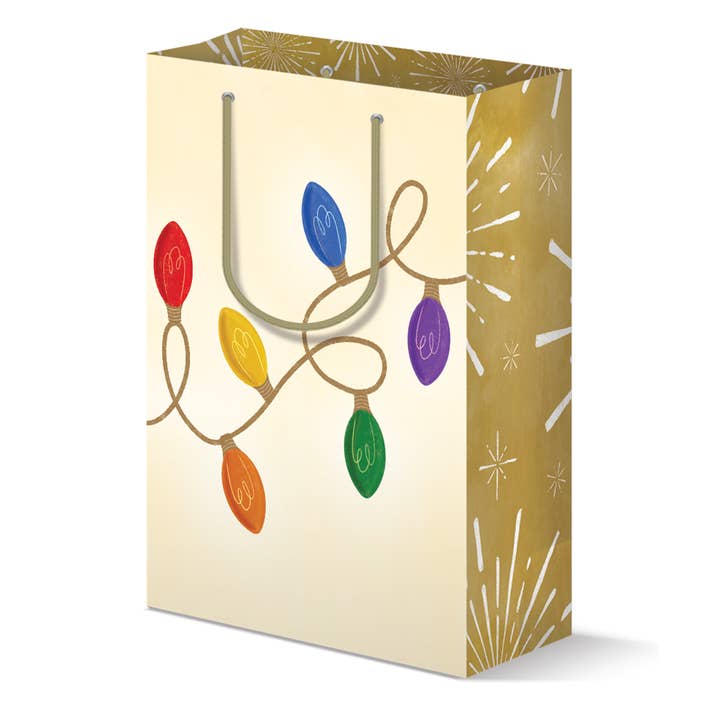The Noble Paperie - Wholesale Gift Bag - Holiday Lights Christmas Holiday Season | Luxury Gift Bag