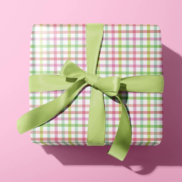 COTTAGECORE CHECK GINGHAM GIFT WRAP SHEET for wholesale by Oh So Daisy