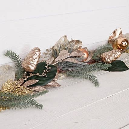 Impressive Enterprises, Inc. - Wholesale Bunting/Garland - 30781- 4ft Garland-Fancy Champagne Holiday garland