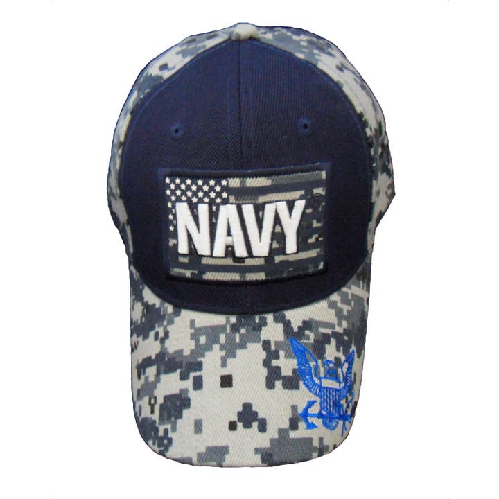 Navy Atop Flag w/ Logo Cap for wholesale on Faire