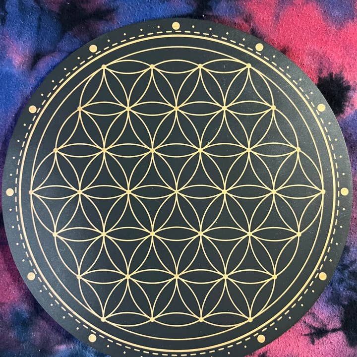 Flower of Life Crystal Grid (Black) for wholesale by Kraftmir