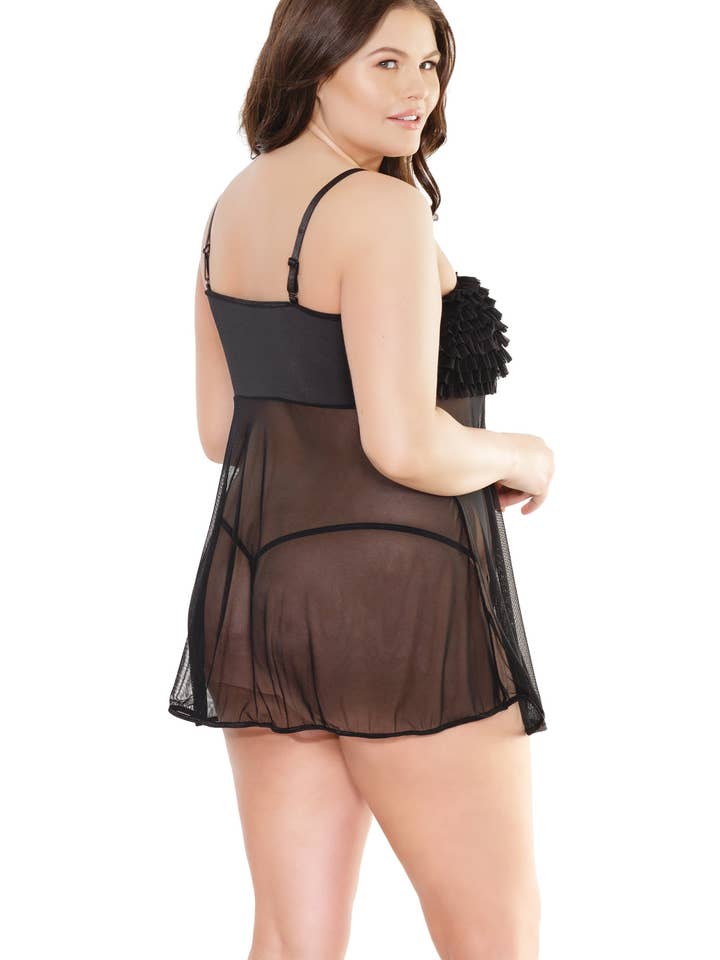 2534 Babydoll con Volantes de Coquette para venta al por mayor de Grey Trade