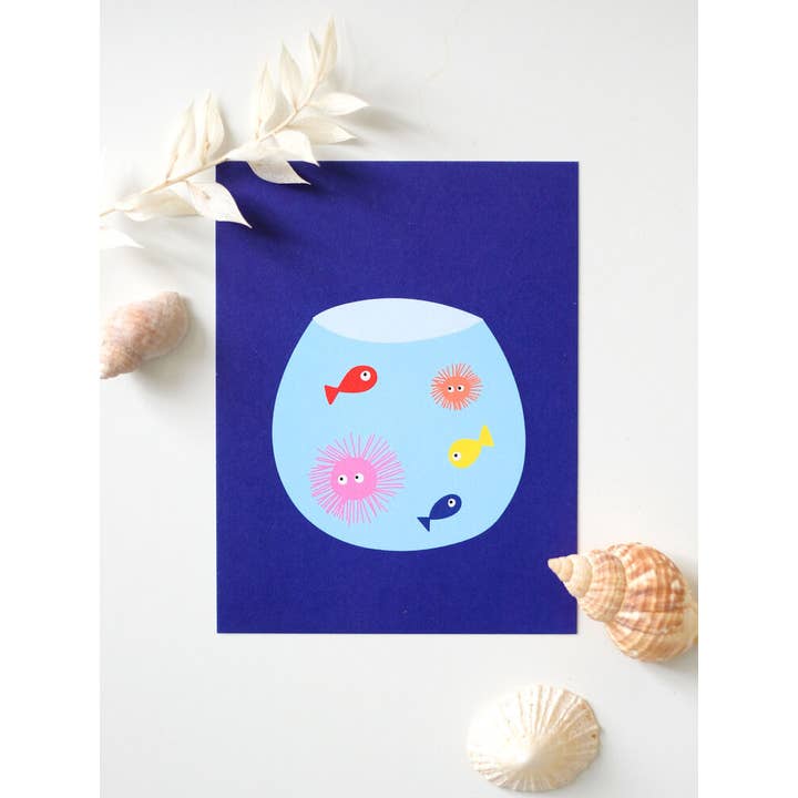 The Little Whale - Wholesale Birthday Card - Aquarium Card