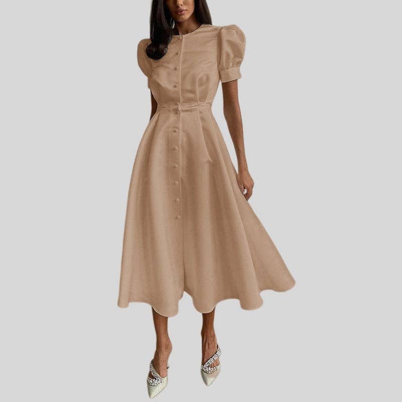 Champagne Short Sleeve Cardigan Dress for wholesale on Faire2