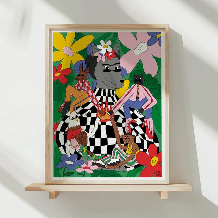 Frida’s Fire by Juani Bengali Art Print 30x40 for wholesale by The Hands