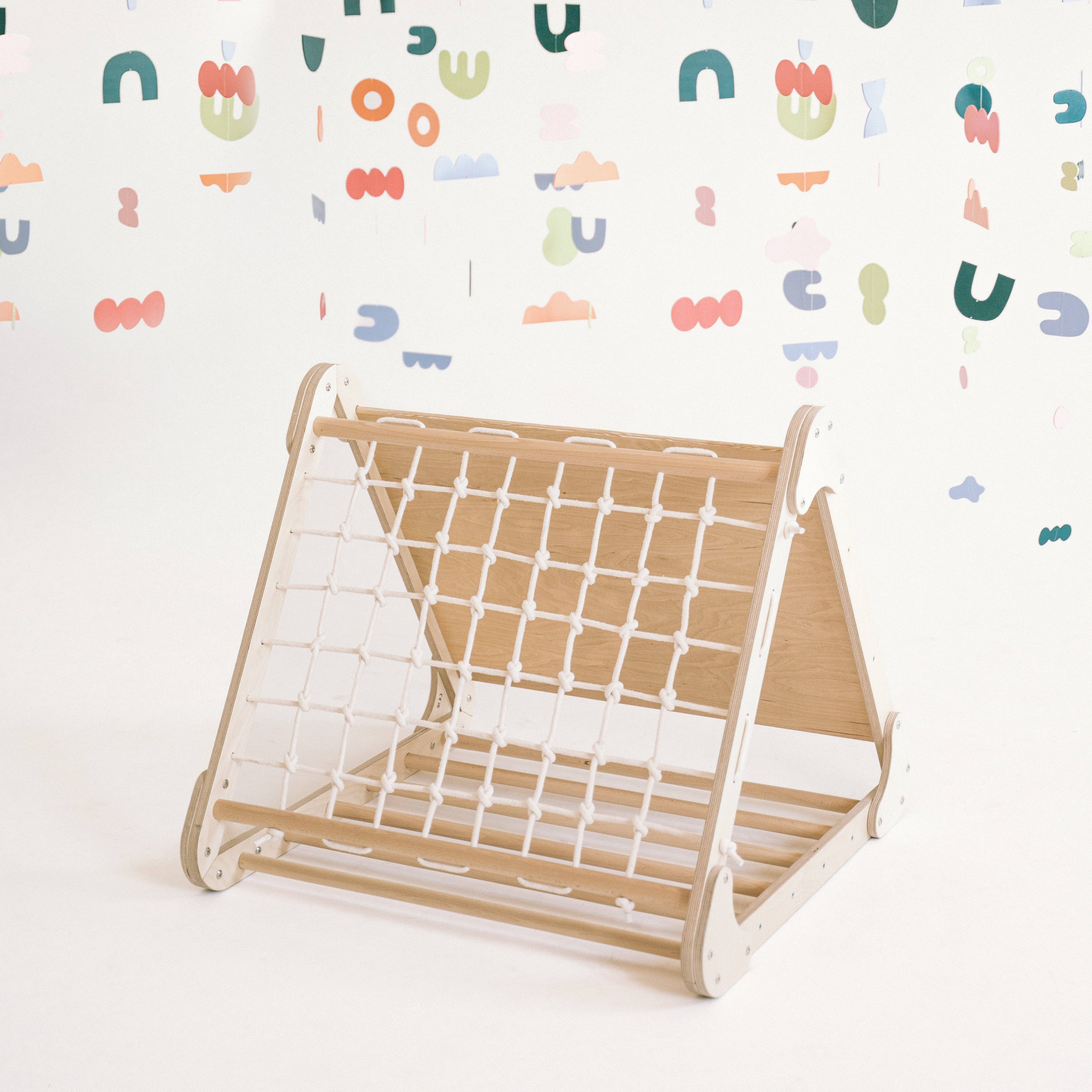 milin - Wholesale Wood Toy - Kids - Triple Climber Triangle 3in1, wooden indoor activity1