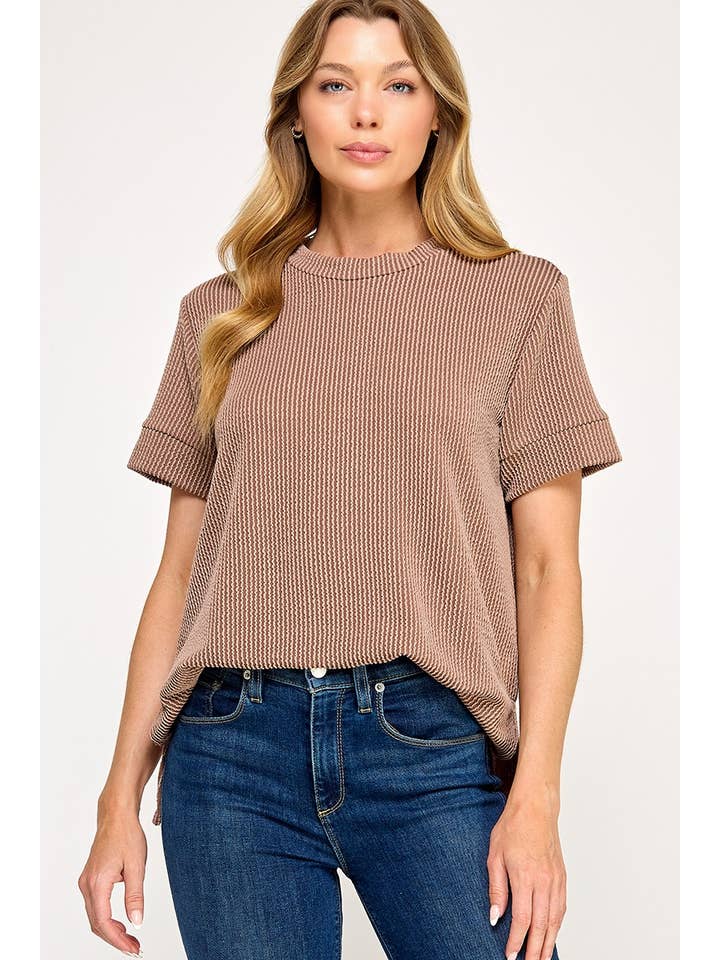 Vanilla Monkey – Engroshandel Strikket top - Dame – Krøllet Ribtop