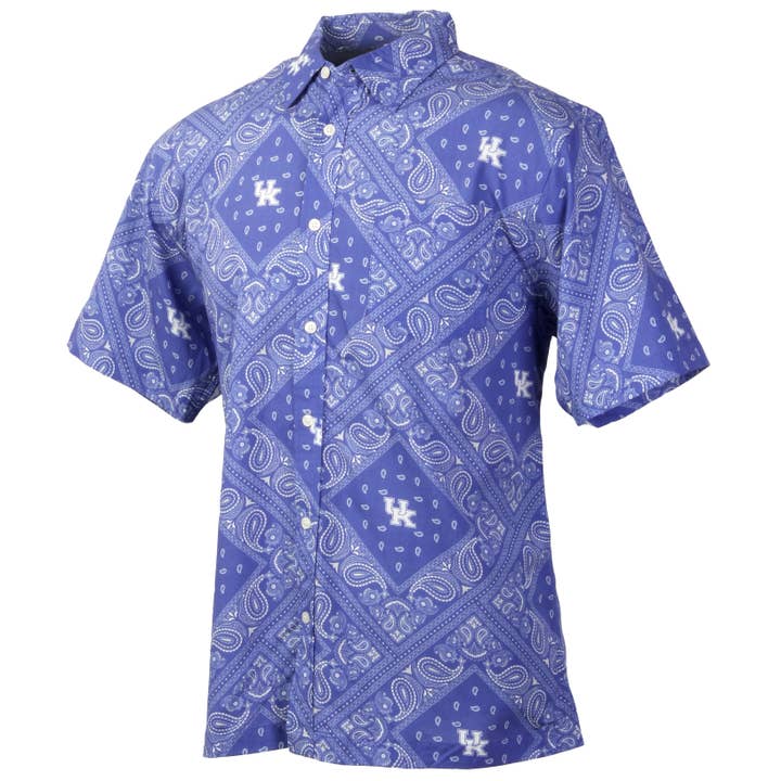 Kentucky Wildcats Men's Bandana Paisley Shirt for wholesale by Wes and Willy