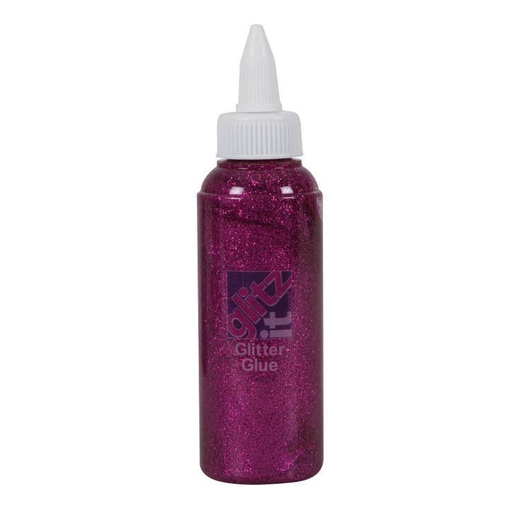 Glitz it Glitter Glue, Fuchsia, 120ml for wholesale by West Design Products