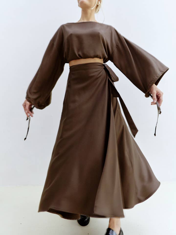 MEIJERHOF - Vendita all'ingrosso Gonna - Donna - Gonna a portafoglio midi Nina2