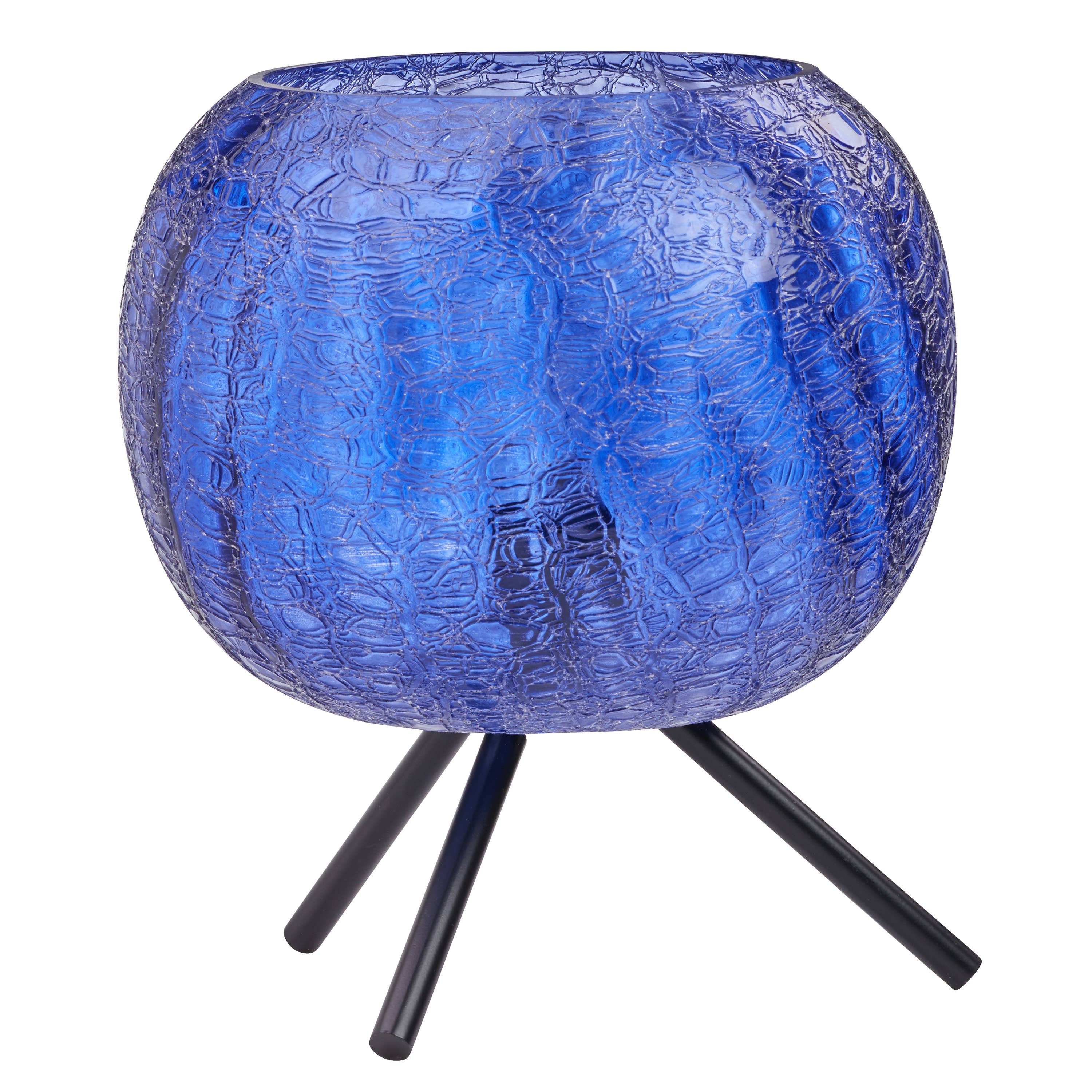 River of Goods - Wholesale Accent/Desk Lamp - 11.5"H Libby Tripod Table Lamp with Blue Glass Globe Shade7