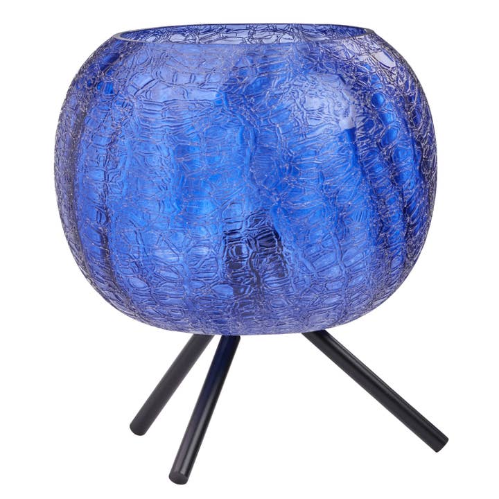 River of Goods - Wholesale Accent/Desk Lamp - 11.5"H Libby Tripod Table Lamp with Blue Glass Globe Shade7
