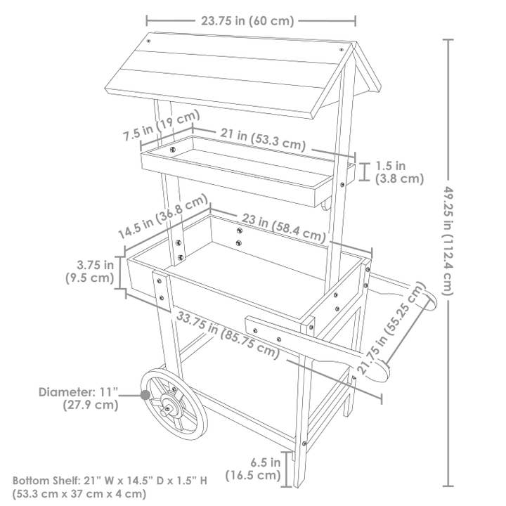 Sunnydaze Decor - Wholesale Planter Box - Country Market Flower Stand Raised Garden Bed - White