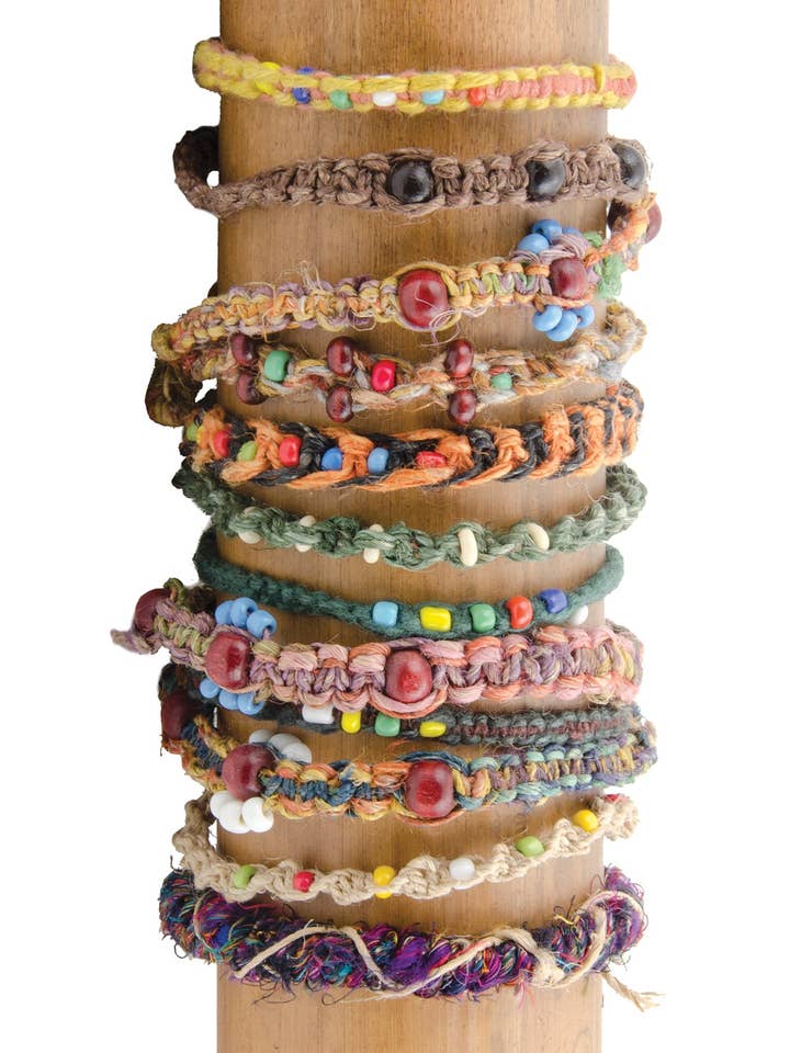 Pulseras de cáñamo y hilo mixto de lujo para venta al por mayor de Namaste