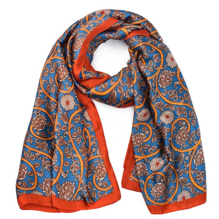 Funkyrel® Atzbranding Limited - Wholesale Scarf - Women's - Scarvii – Floral Vine Long Scarf3