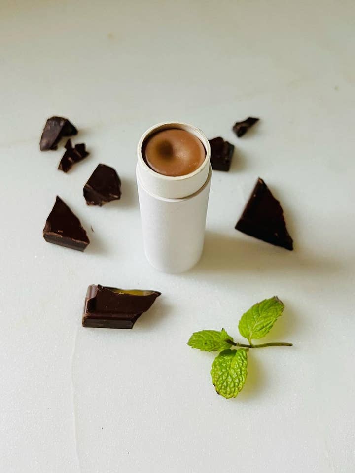 Chocolate Mint | Lip Balm | REAL Chocolate for wholesale by New Day Organics LLC