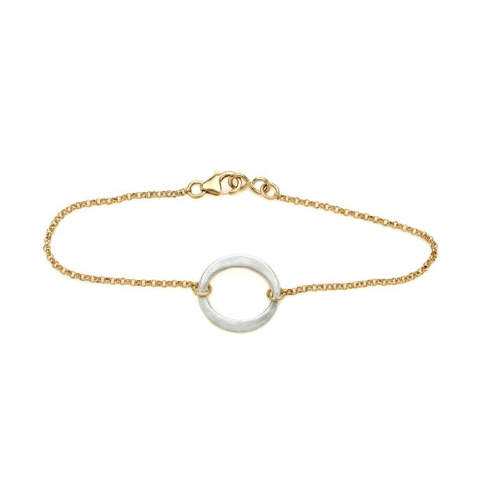 Pulsera pequeña Kai con cadena chapada en oro, metal mixto para venta al por mayor de elle deVisme artisan jewelry