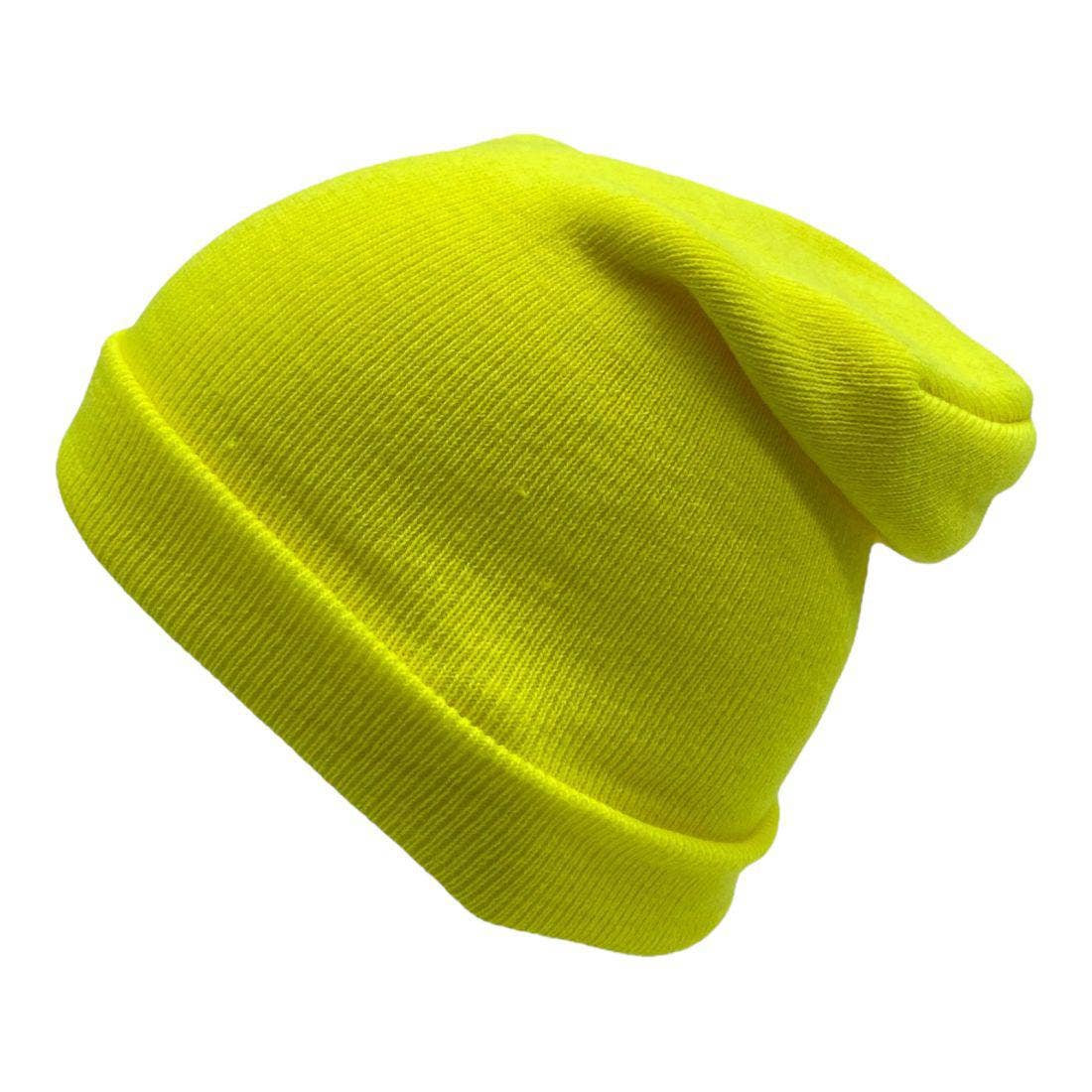 The Park Wholesale - Vente Bonnet – unisexe - Bonnets et bonnets de luge à revers en tricot doux, en vrac, multicolore, uni, blanc, vente en gros123