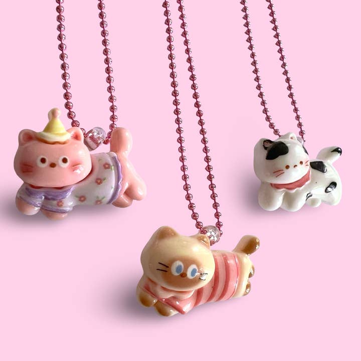 Pop Cutie Accessories & Gifts - Wholesale Kids Necklace - Kids - Whimsical Cat Necklace – Handmade Kawaii Jewelry for Kids2